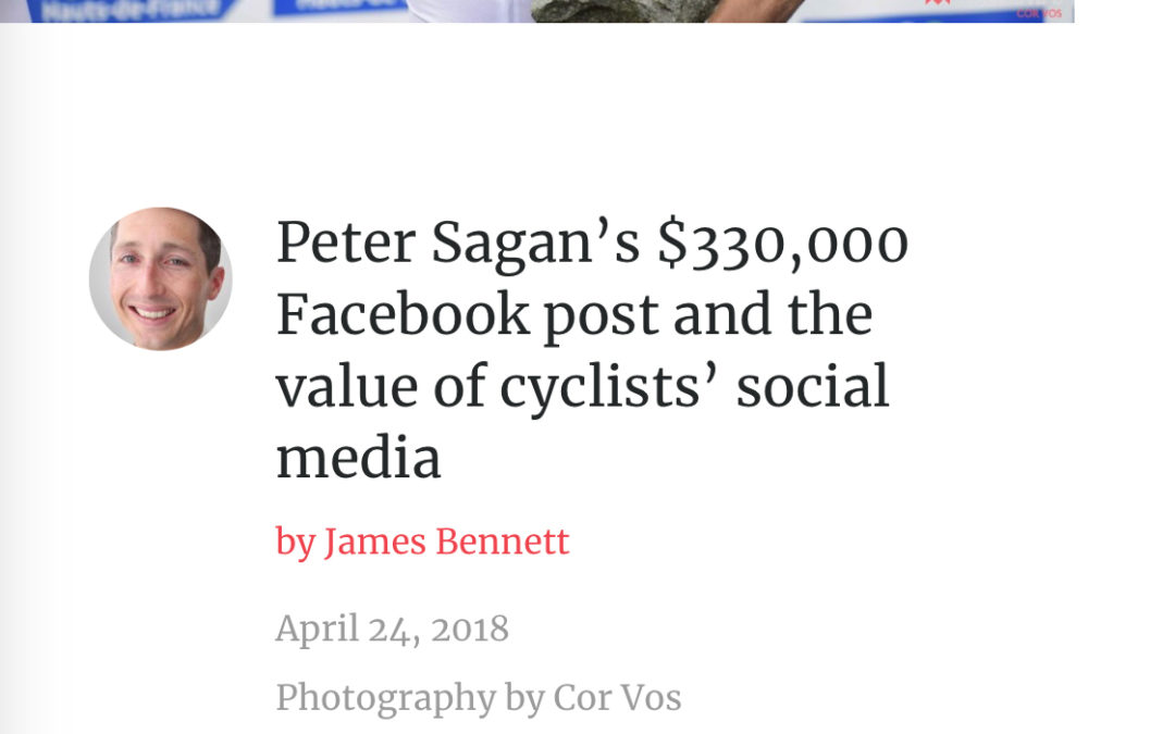 Peter Sagan’s $330,000 Facebook post and the value of cyclists’ social media