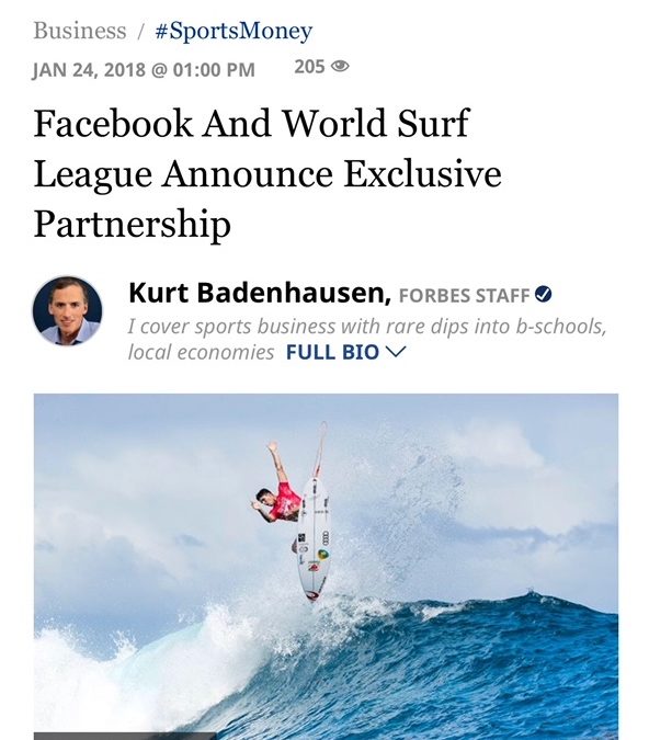 Facebook And World Surf League Announce Exclusive Partnership